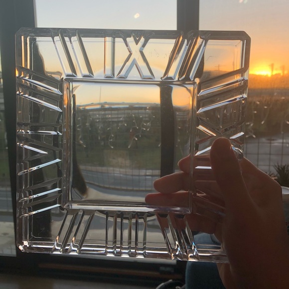 Tiffany And Co Crystal Roman Numeral Tray - Picture 4 of 6